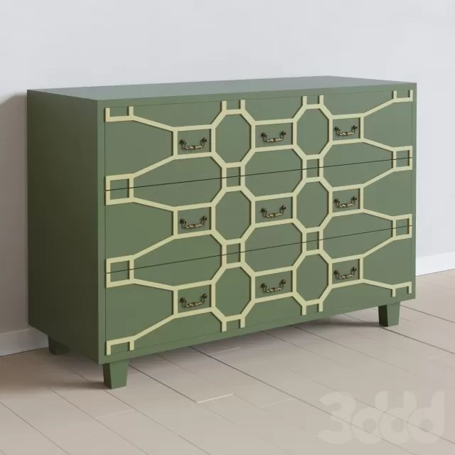Большой зеленый комод Emerald – 229761