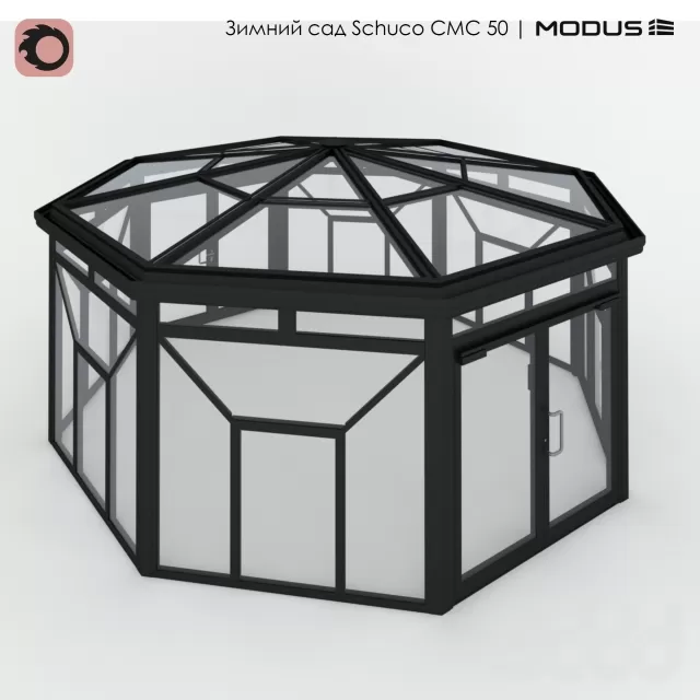 Зимний сад (№ 13) CMC 50 MODUS. Шатровыйс восьмискатной крышейстоящий отдельно – 231951