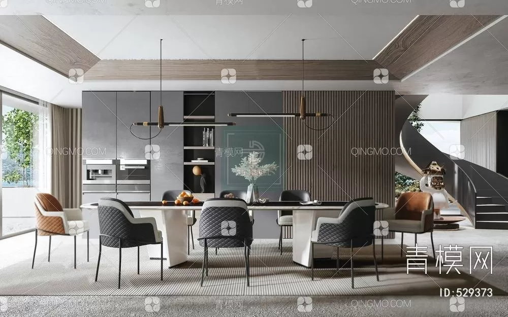 DINING TABLE SETS – 3D MODELS – 048 – PRO