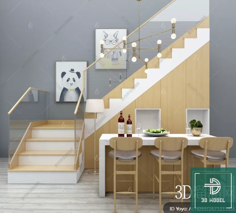 DINING TABLE SETS – 3D MODELS – 292 – PRO