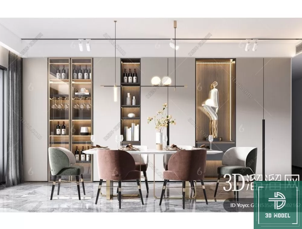 DINING TABLE SETS – 3D MODELS – 298 – PRO