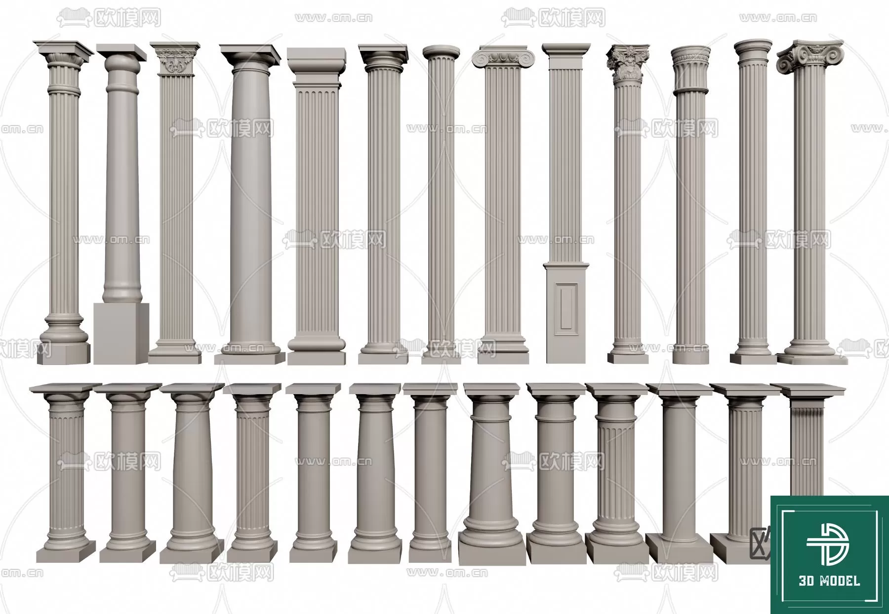 Pillar 3D Models – 3DS Max – 084 – PRO