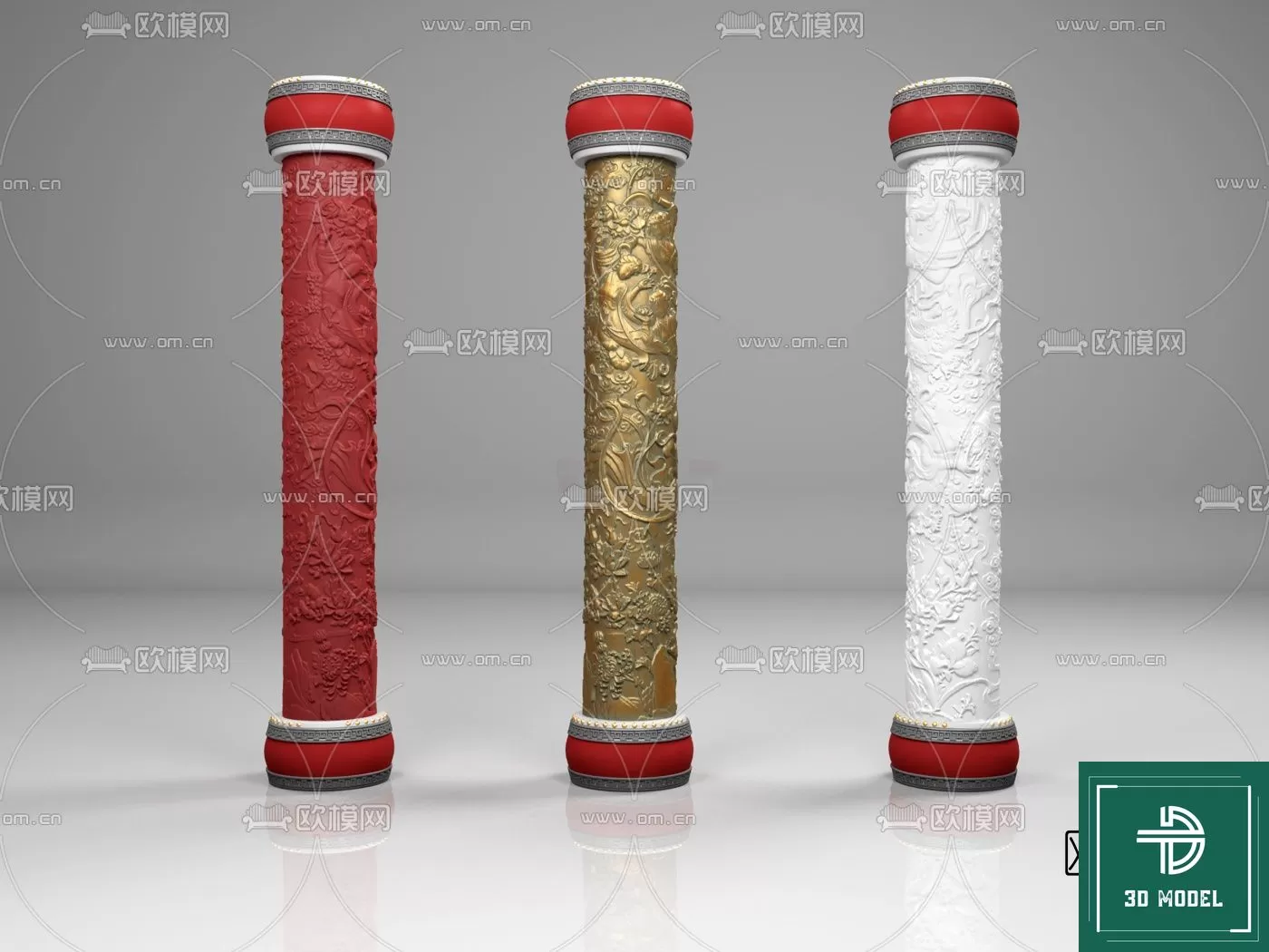 Pillar 3D Models – 3DS Max – 100 – PRO
