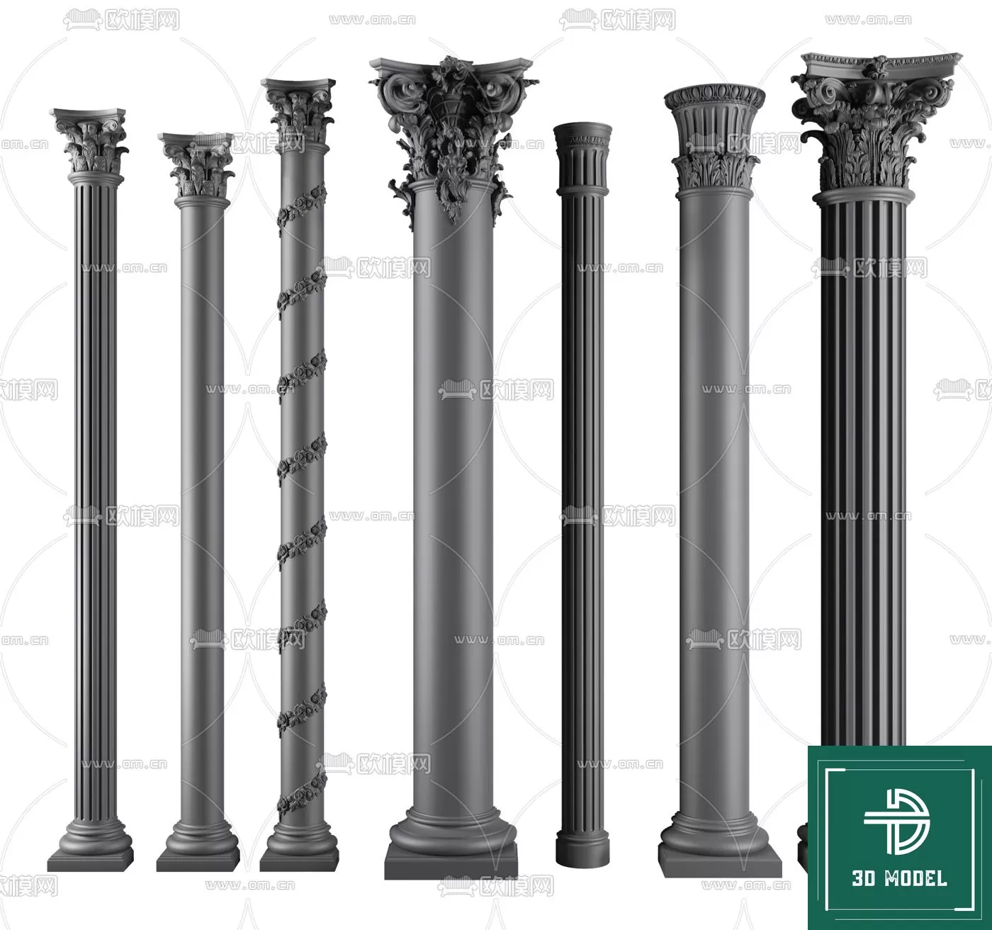 Pillar 3D Models – 3DS Max – 007 – PRO