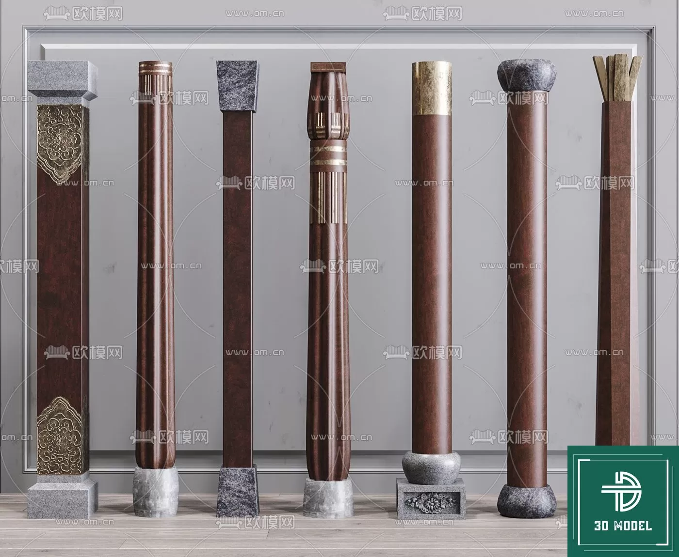 Pillar 3D Models – 3DS Max – 015 – PRO