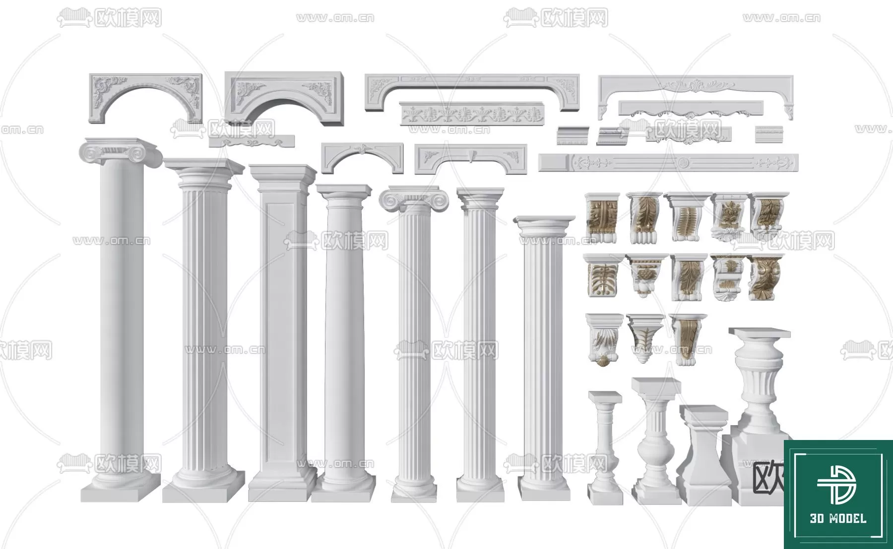 Pillar 3D Models – 3DS Max – 054 – PRO