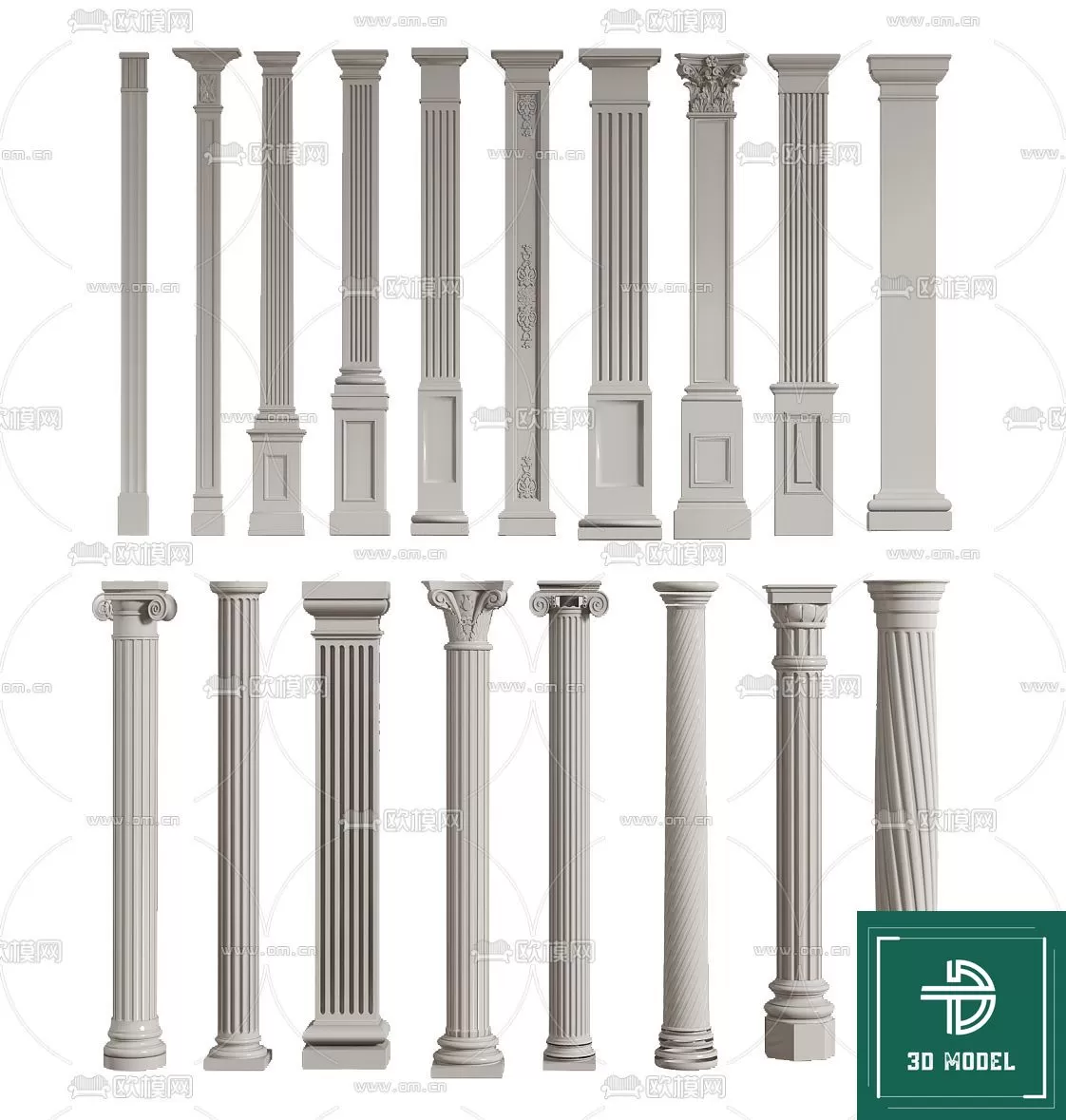 Pillar 3D Models – 3DS Max – 055 – PRO