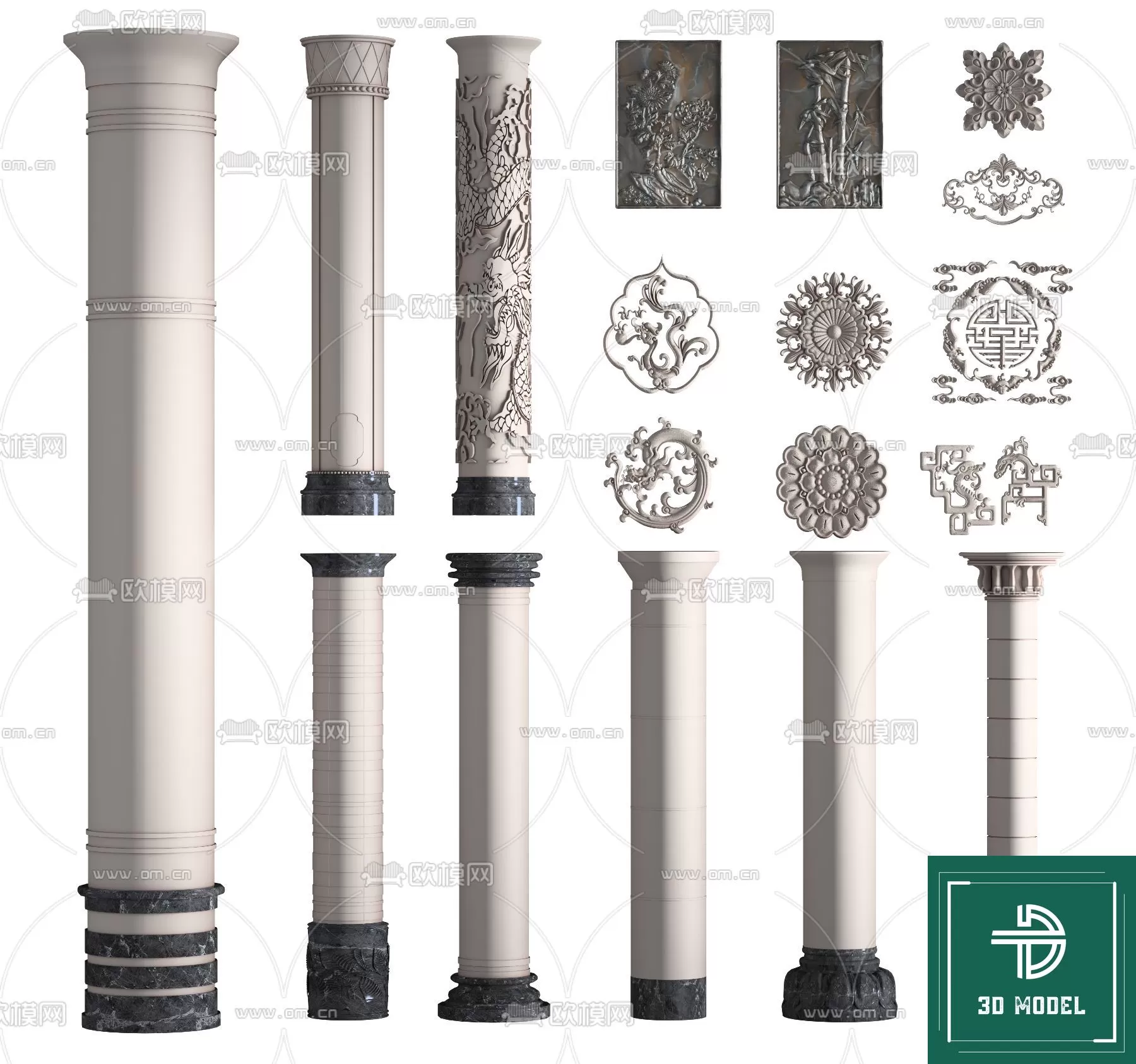 Pillar 3D Models – 3DS Max – 057 – PRO