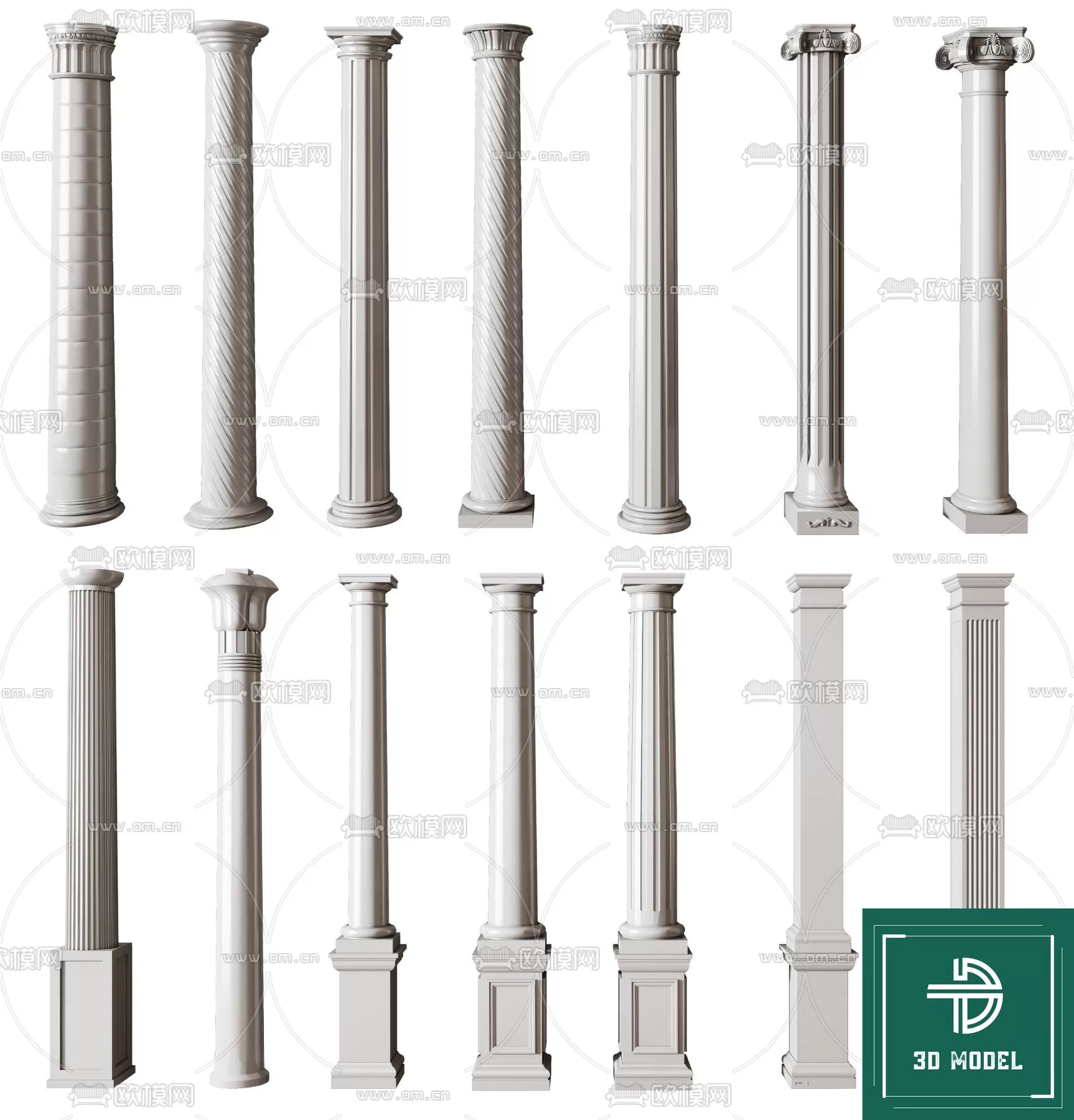 Pillar 3D Models – 3DS Max – 061 – PRO