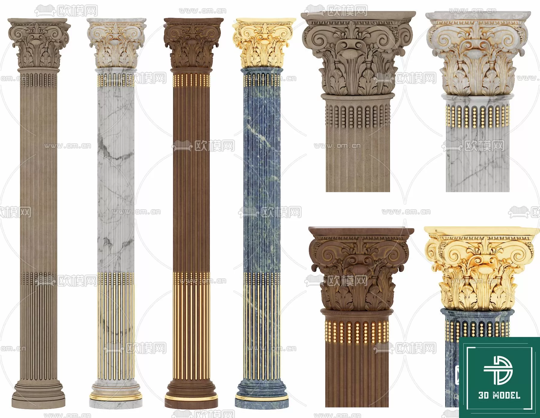 Pillar 3D Models – 3DS Max – 063 – PRO
