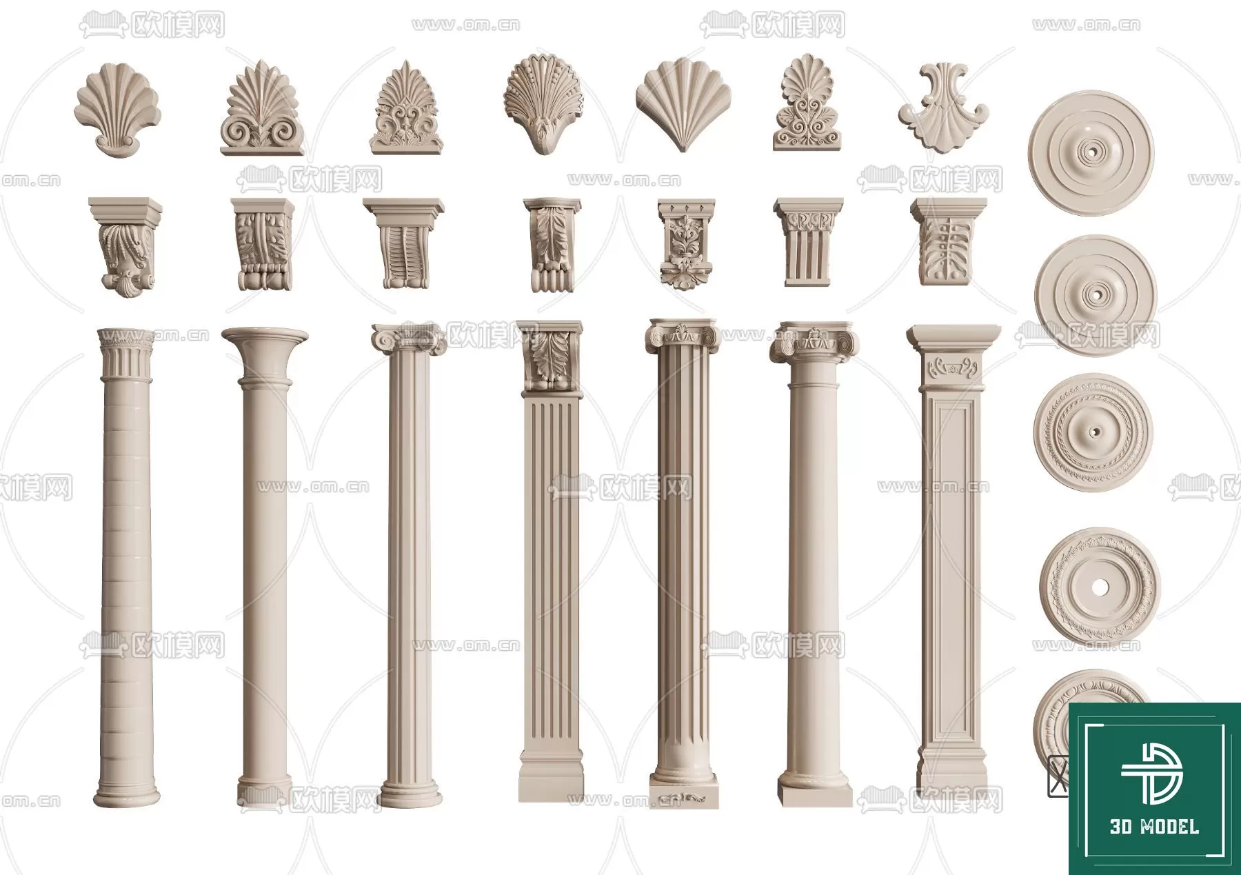 Pillar 3D Models – 3DS Max – 079 – PRO