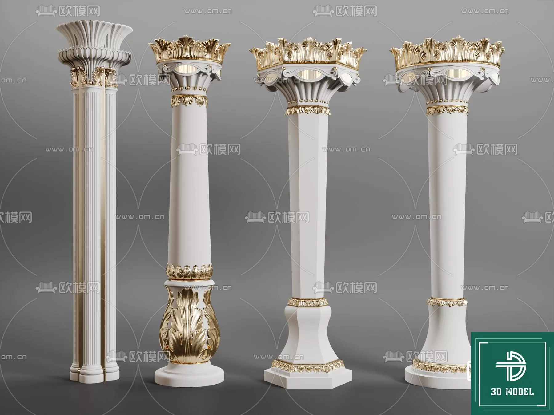 Pillar 3D Models – 3DS Max – 096 – PRO