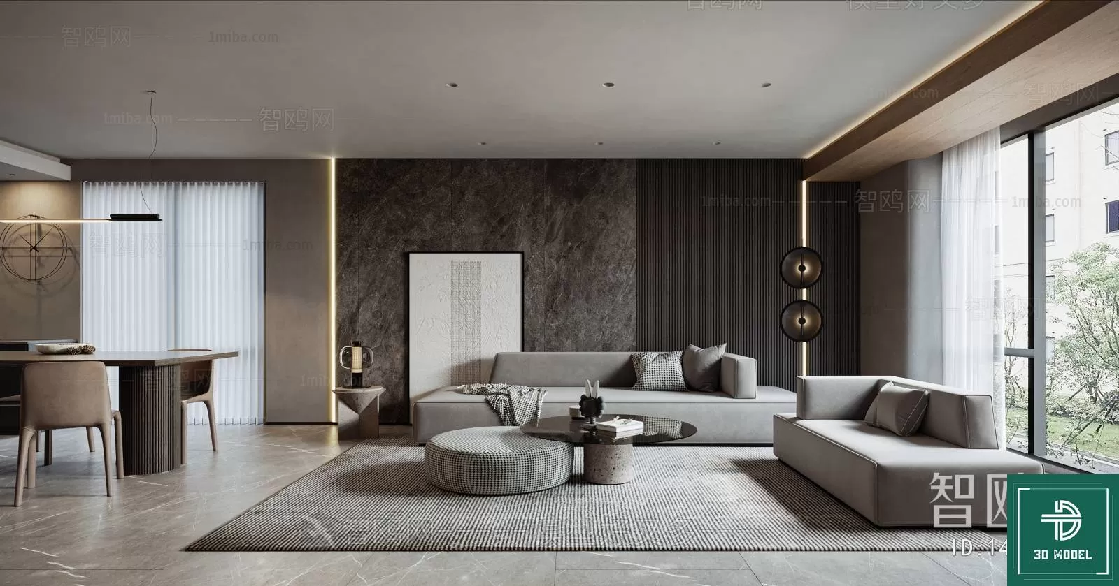 LIVING ROOM 3D SCENES – BLOCKS – 470 – PRO