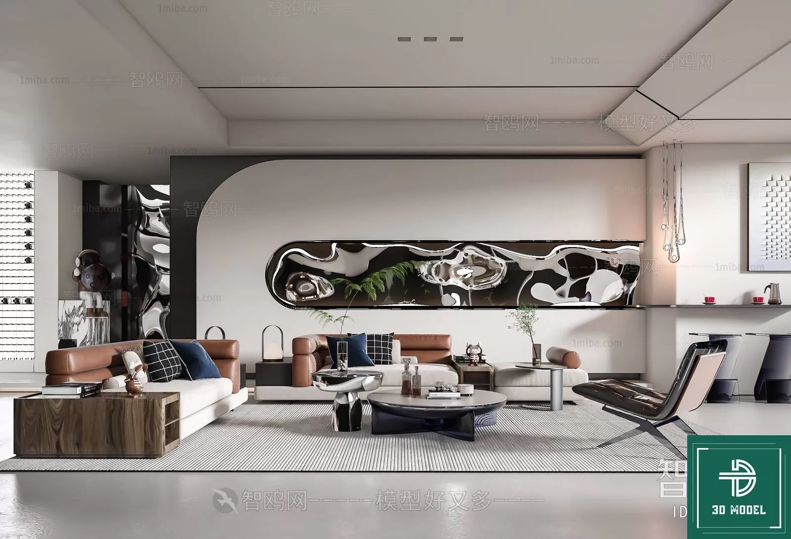 LIVING ROOM 3D SCENES – BLOCKS – 494 – PRO
