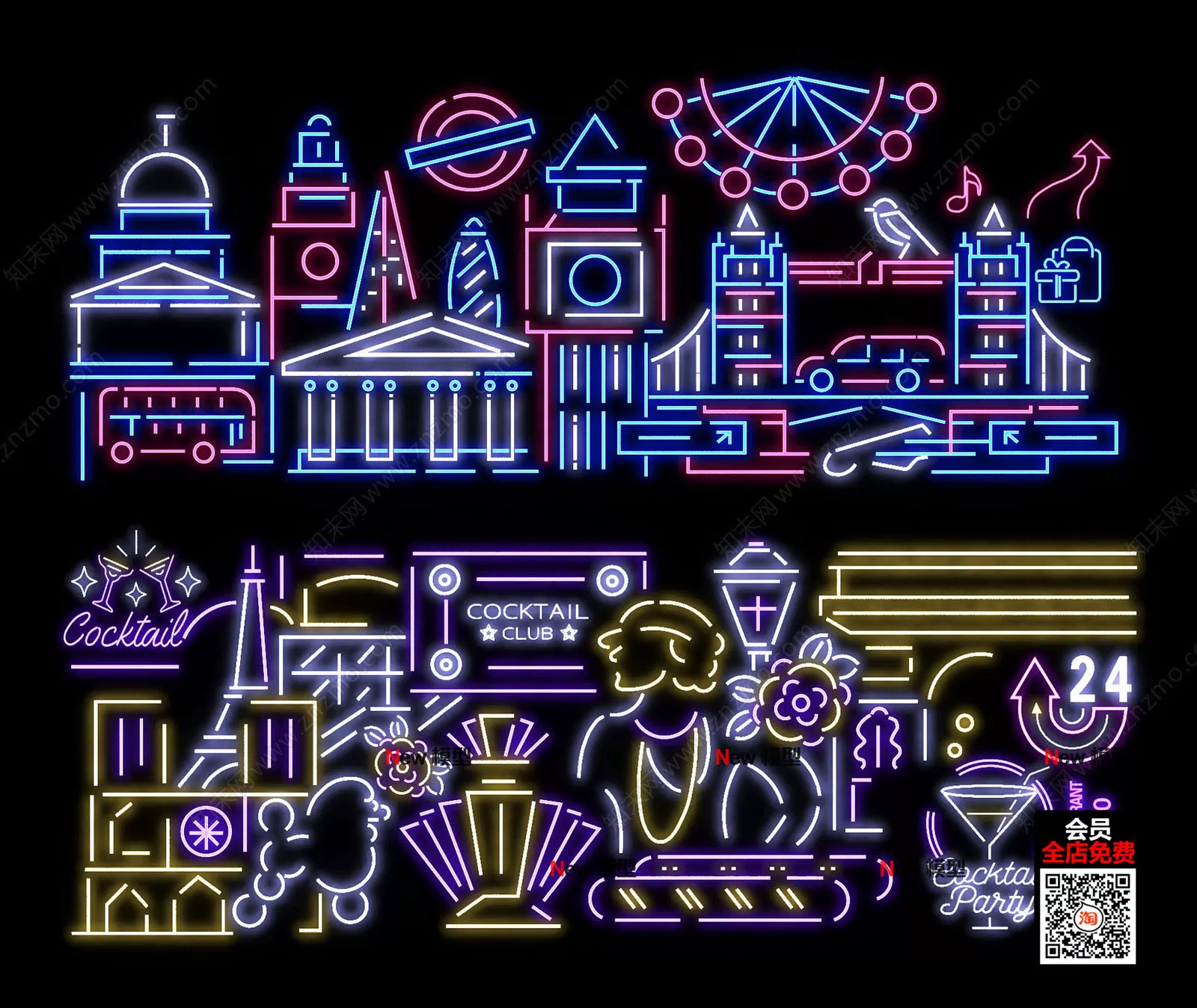 NEON LIGHT – 3D MODELS – 004 – PRO