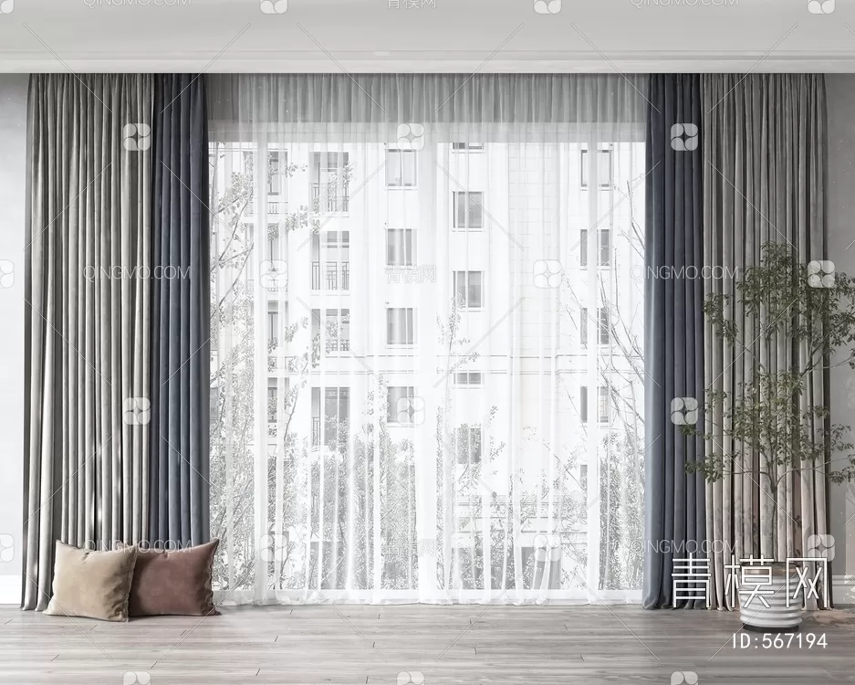 MODERN CURTAIN – 3D MODELS – 022 – PRO