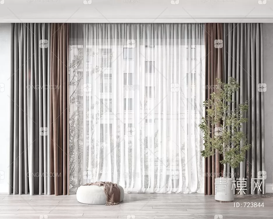 MODERN CURTAIN – 3D MODELS – 042 – PRO