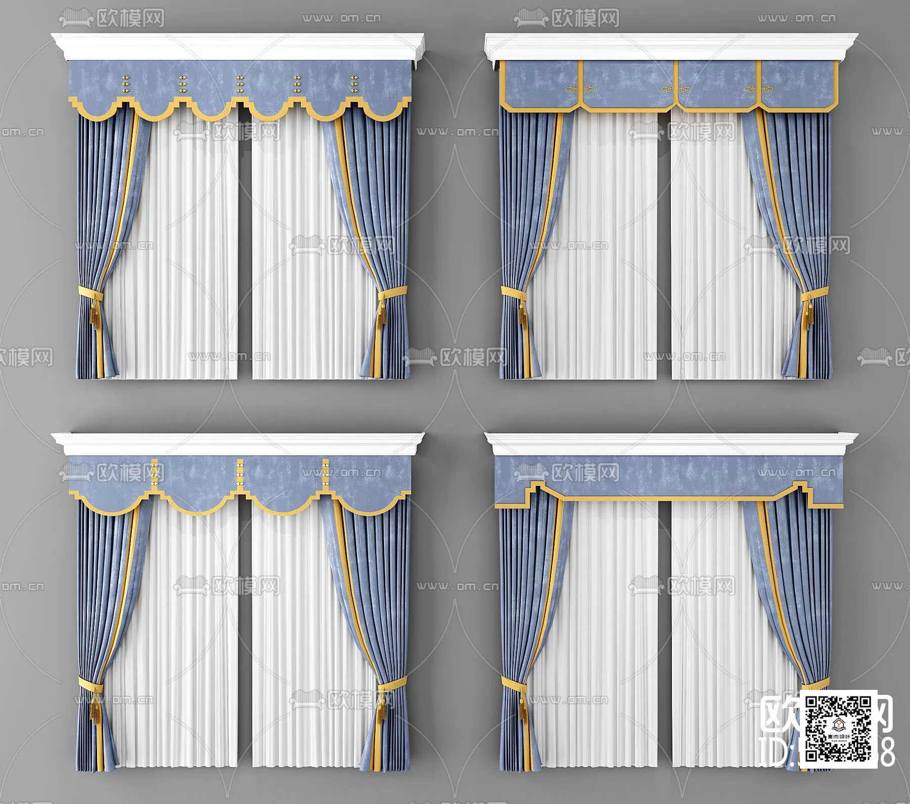 MODERN CURTAIN – 3D MODELS – 076 – PRO