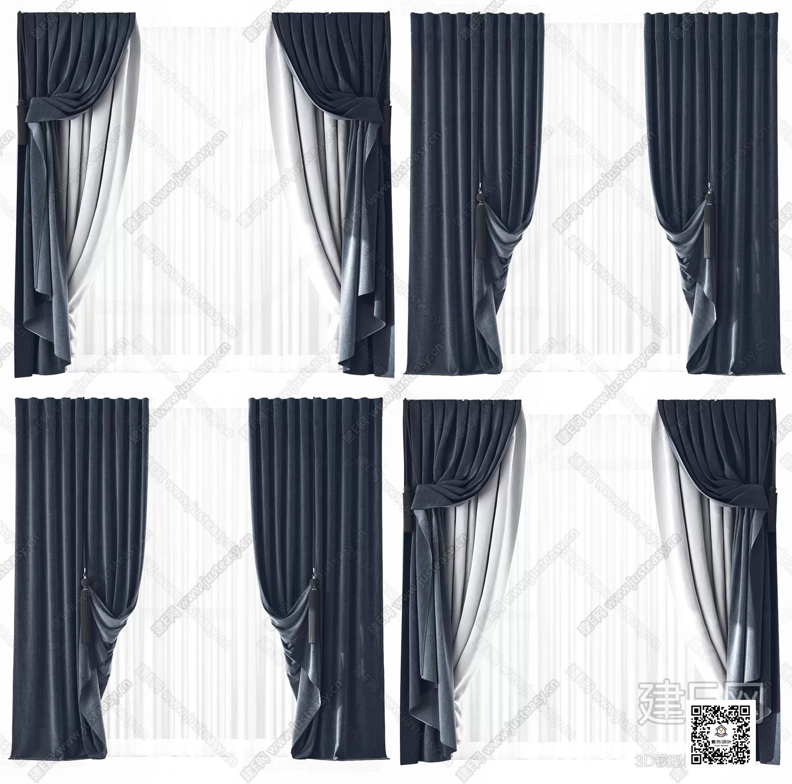 MODERN CURTAIN – 3D MODELS – 080 – PRO