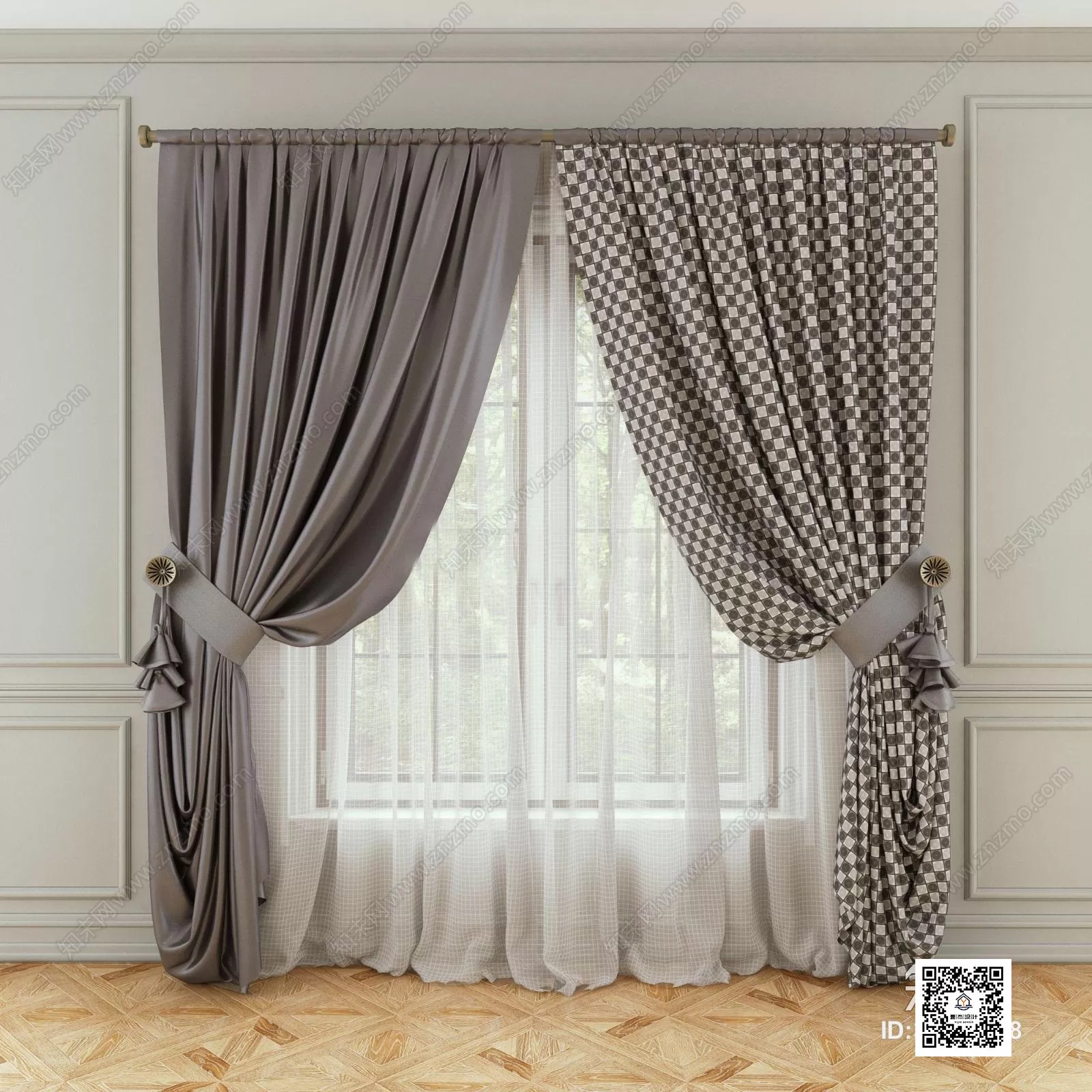MODERN CURTAIN – 3D MODELS – 132 – PRO