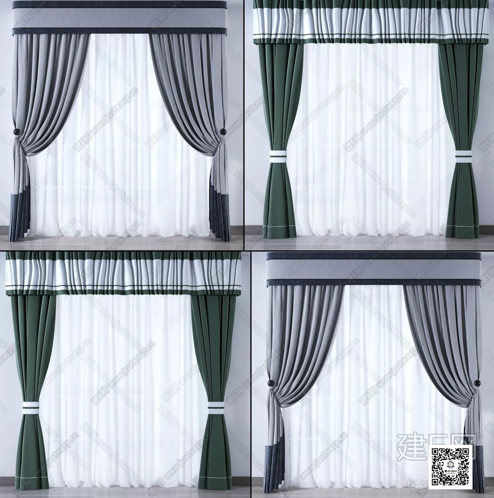 MODERN CURTAIN – 3D MODELS – 163 – PRO