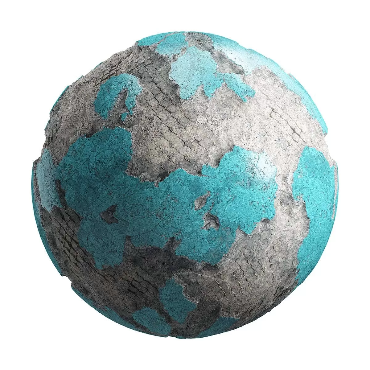 PBR Textures Volume 21 – Walls – 4K – 8K – damaged_cyan_painted_wall_21_10
