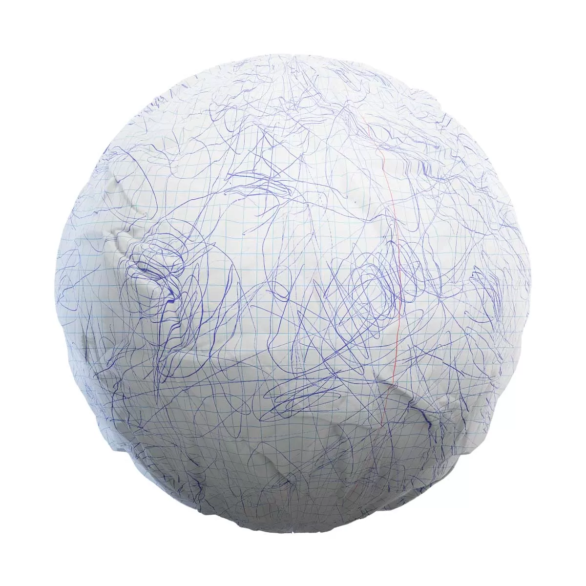 PBR Textures Volume 43 – Paper – 4K – 8K – crumpled_paper_sheet_with_scribbles_42_07