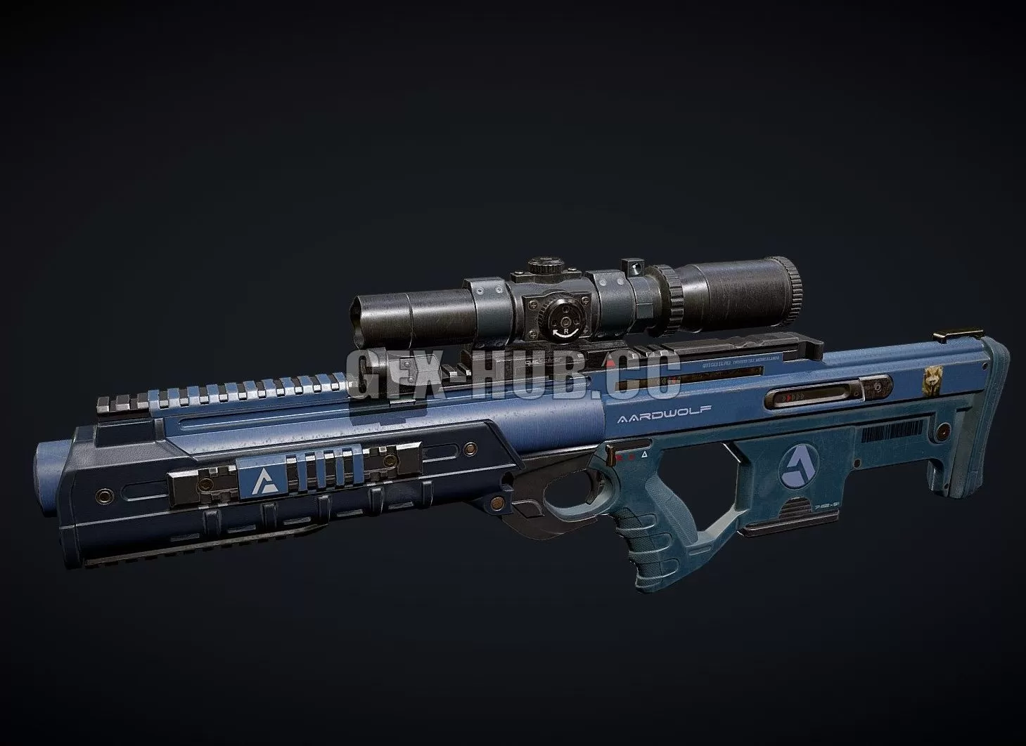 PBR Game 3D Model – Aardwolf-01