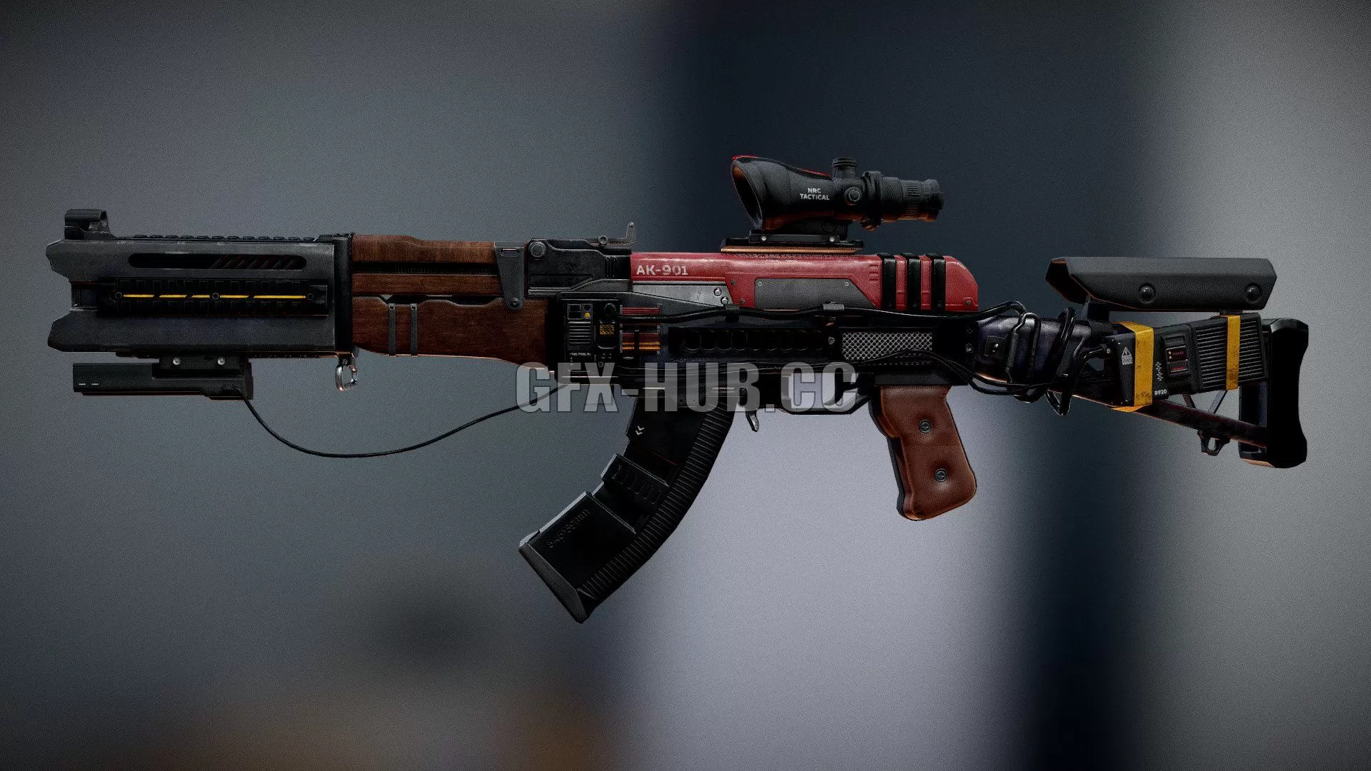PBR Game 3D Model – AK-Volkodav