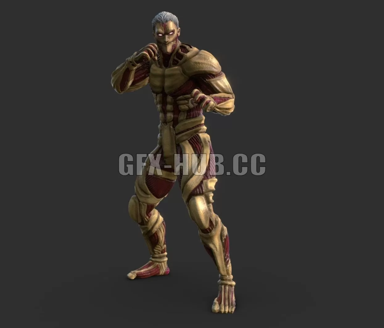 PBR Game 3D Model – Attack on Titan – Reiner Braun