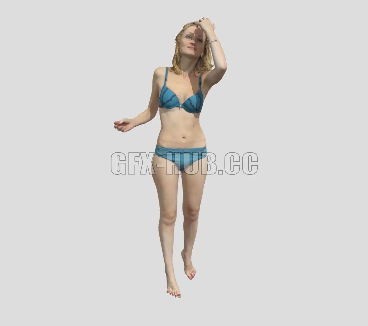 PBR Game 3D Model – Autumn Casualwoman 02