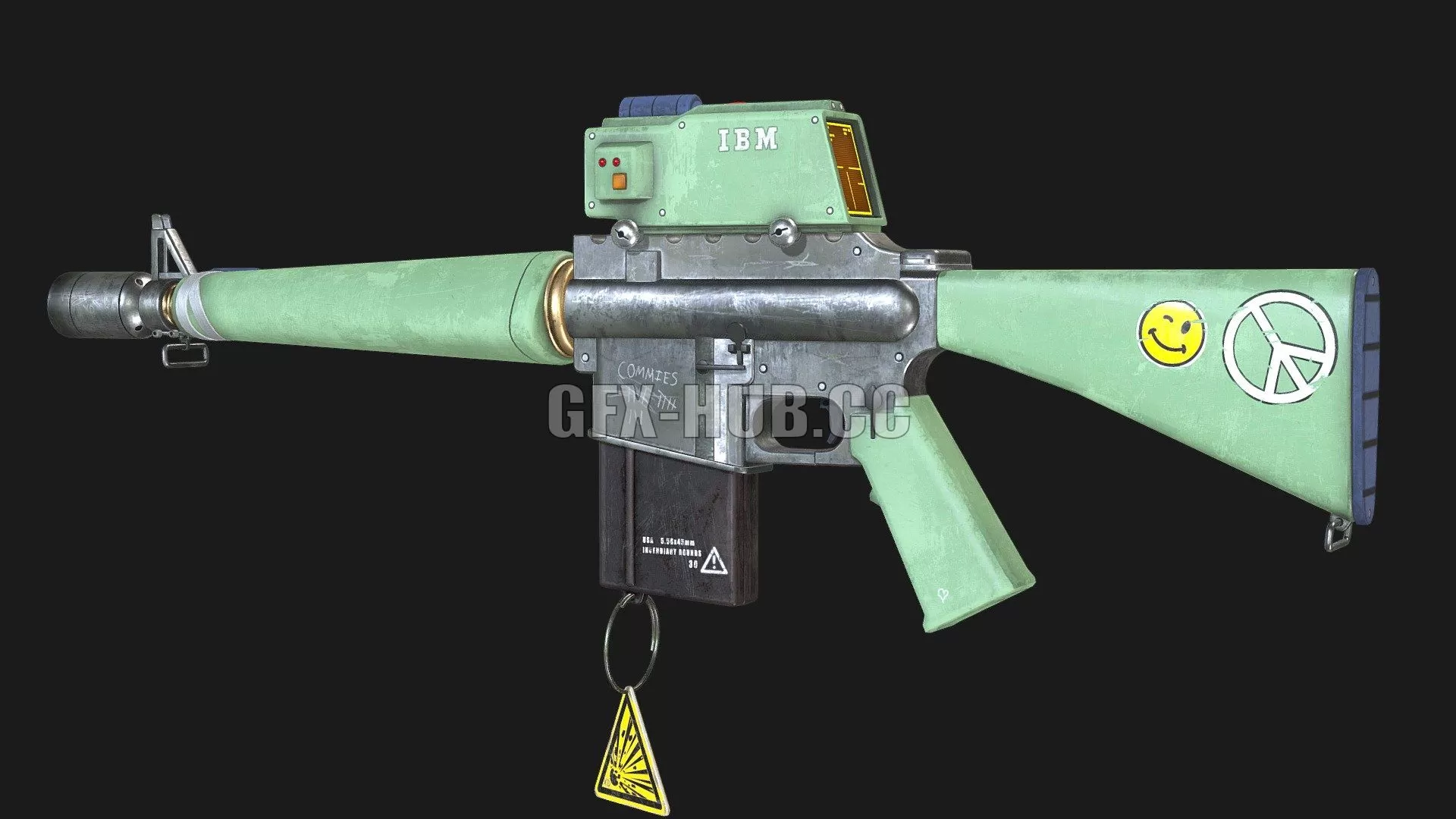 PBR Game 3D Model – Cartoon M16