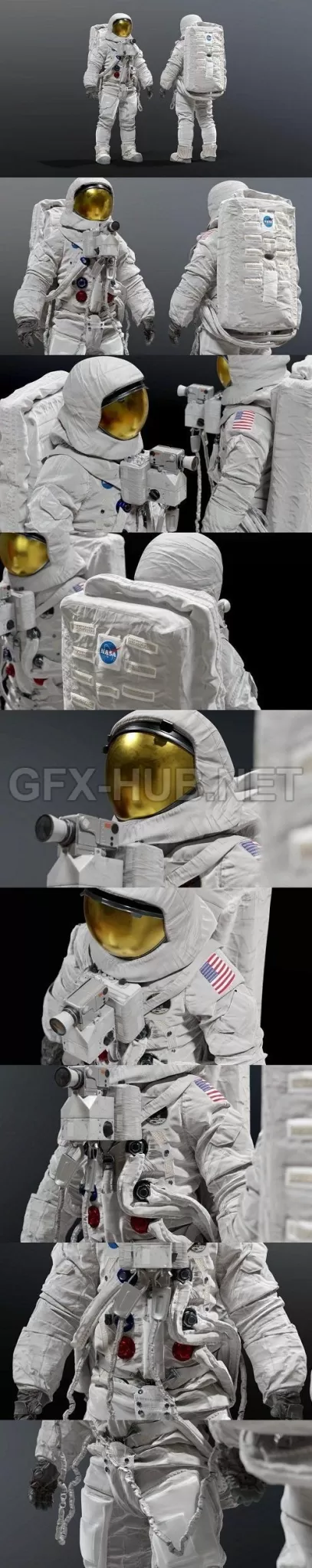 PBR Game 3D Model – Cgtrader – SPACESUIT NASA APOLLO 11