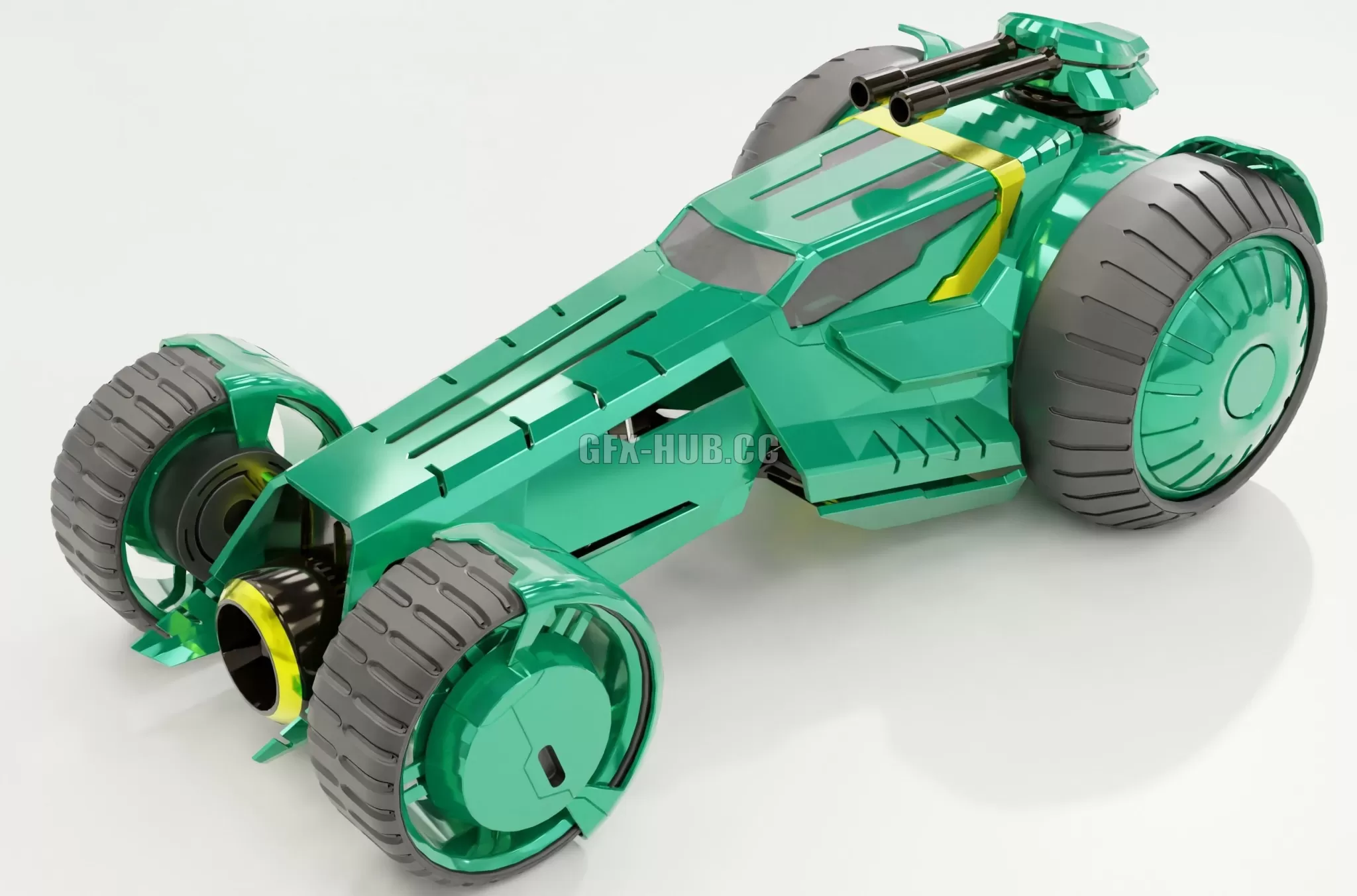 PBR Game 3D Model – Combat Vehicle