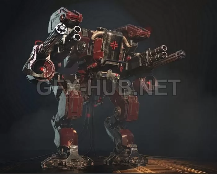 PBR Game 3D Model – DV-MECH 1095