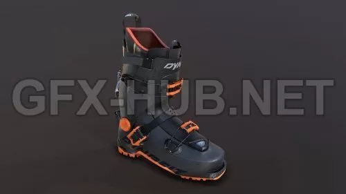 PBR Game 3D Model – Dynafit Hoji Free – Ski Boot