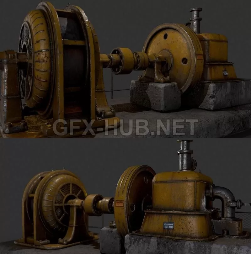 PBR Game 3D Model – Electric water generator