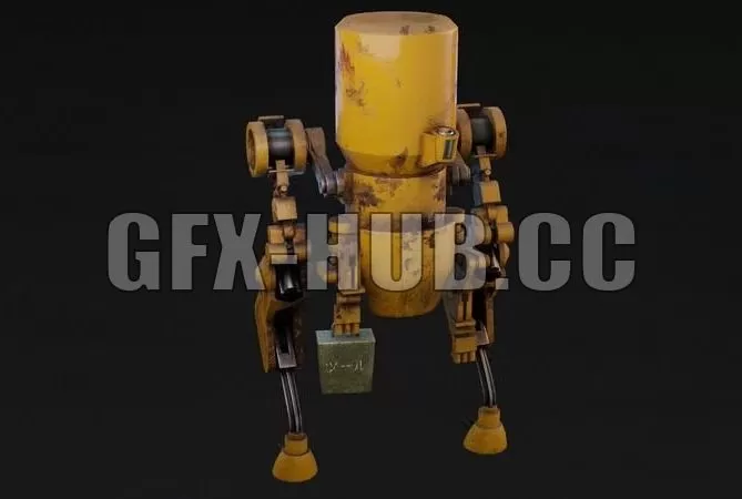 PBR Game 3D Model – Game Ready Mech Z-048