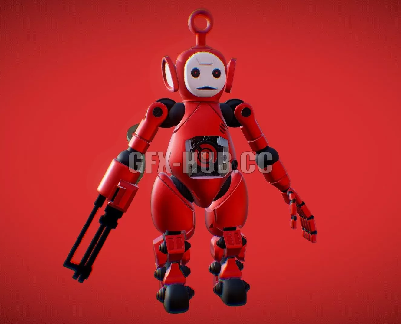 PBR Game 3D Model – Heavy Teletubbies-POPO