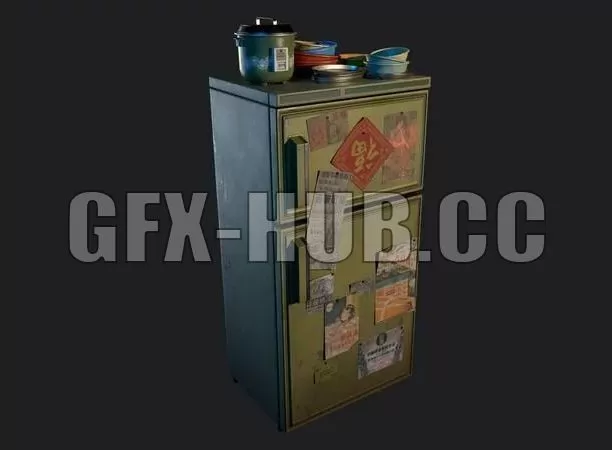 PBR Game 3D Model – Hong Kong Kowloon Walled City Shop