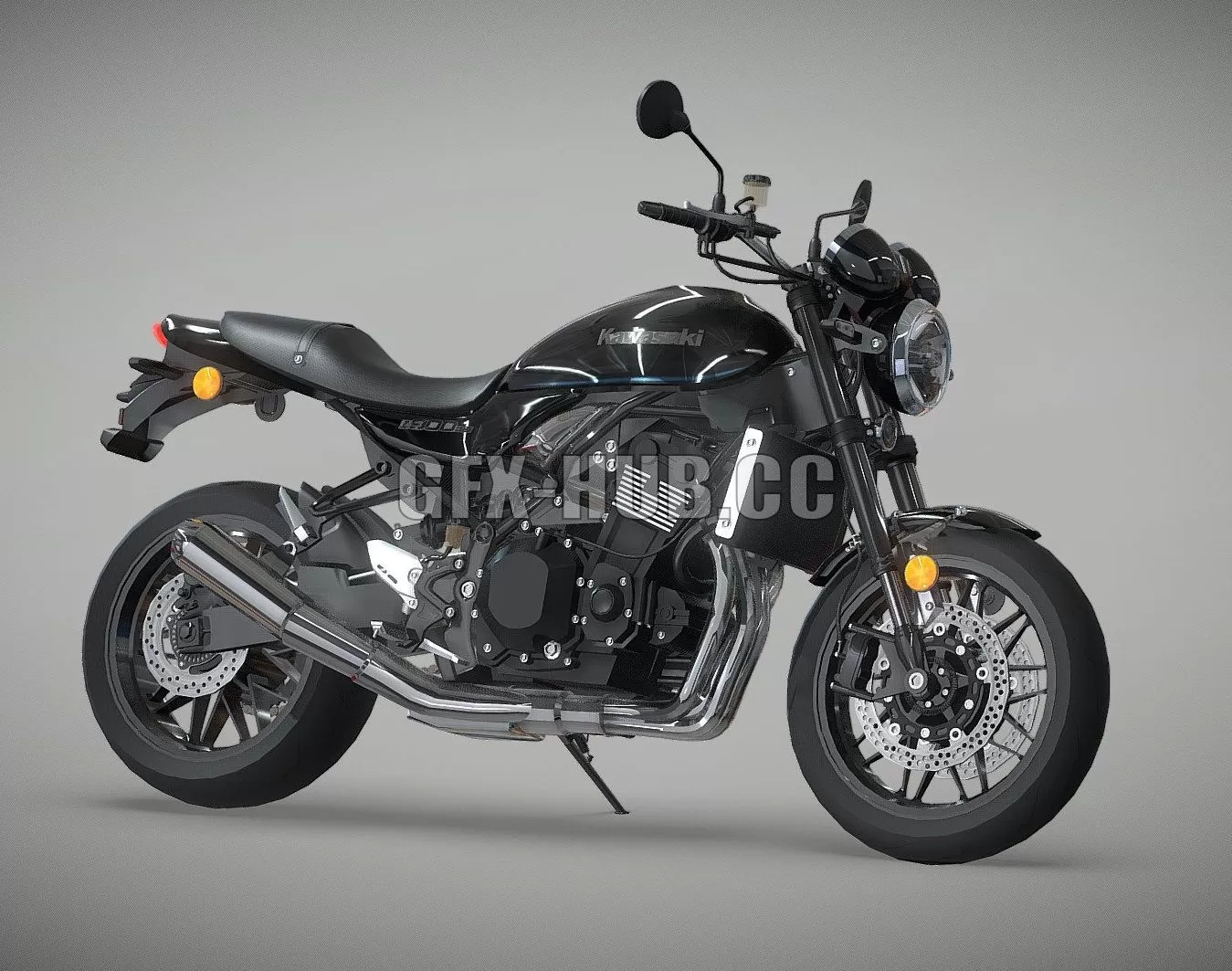 PBR Game 3D Model – Kawasaki Z900RS