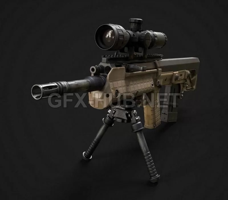 PBR Game 3D Model – KelTec RFB
