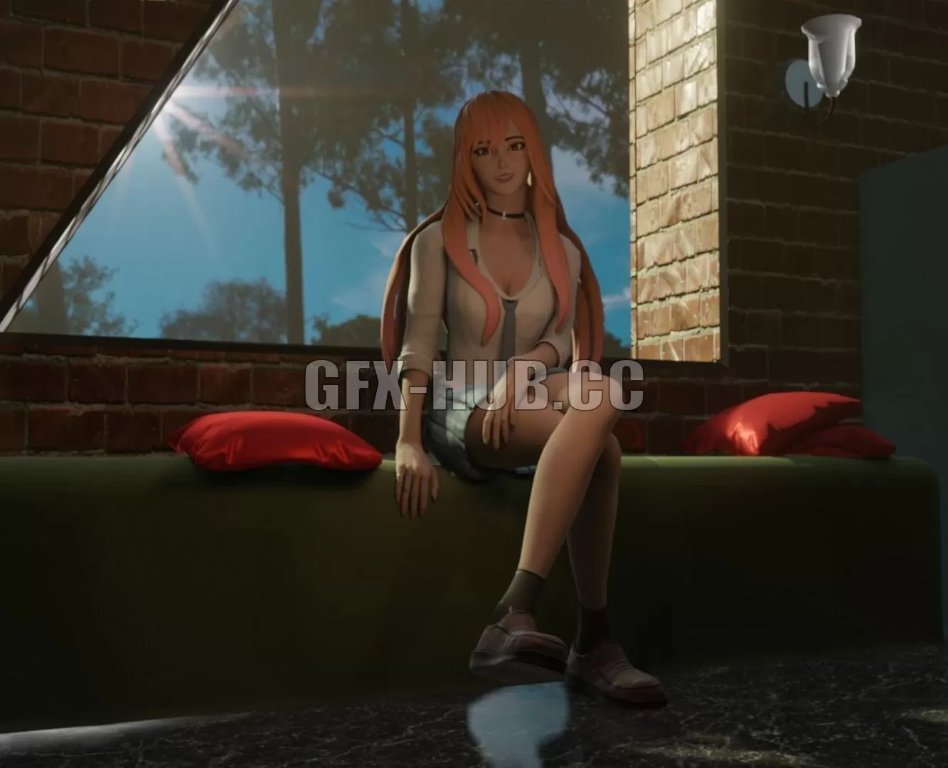 PBR Game 3D Model – Marin Kitagawa Fan Art