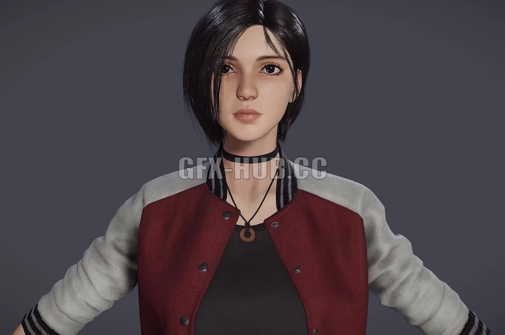 PBR Game 3D Model – Mia – Game ready character