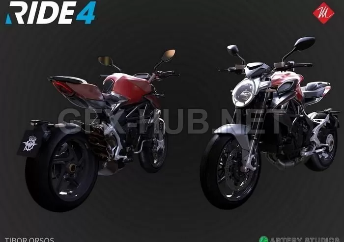 PBR Game 3D Model – MV AGUSTA Brutale 800 2019