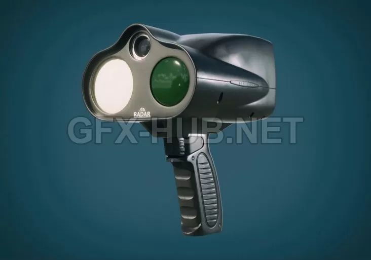 PBR Game 3D Model – Police Speed Radar