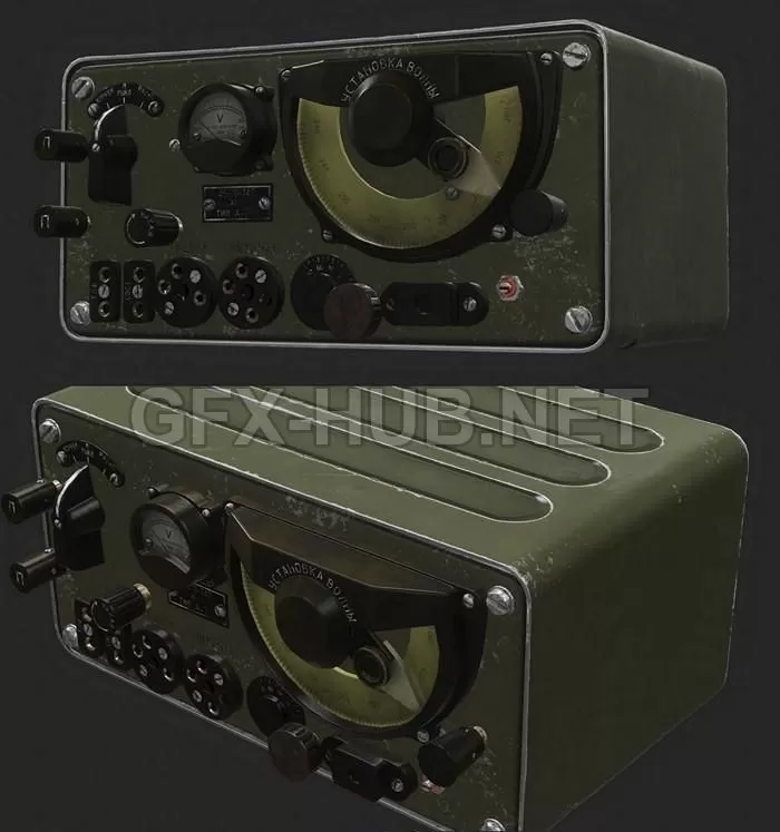 PBR Game 3D Model – Radio R7