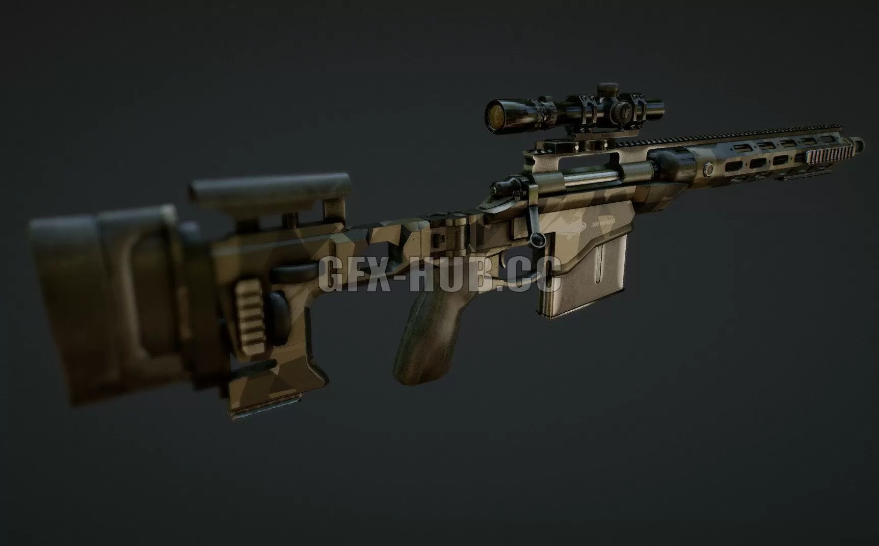 PBR Game 3D Model – Rem700 .300 WINMAG