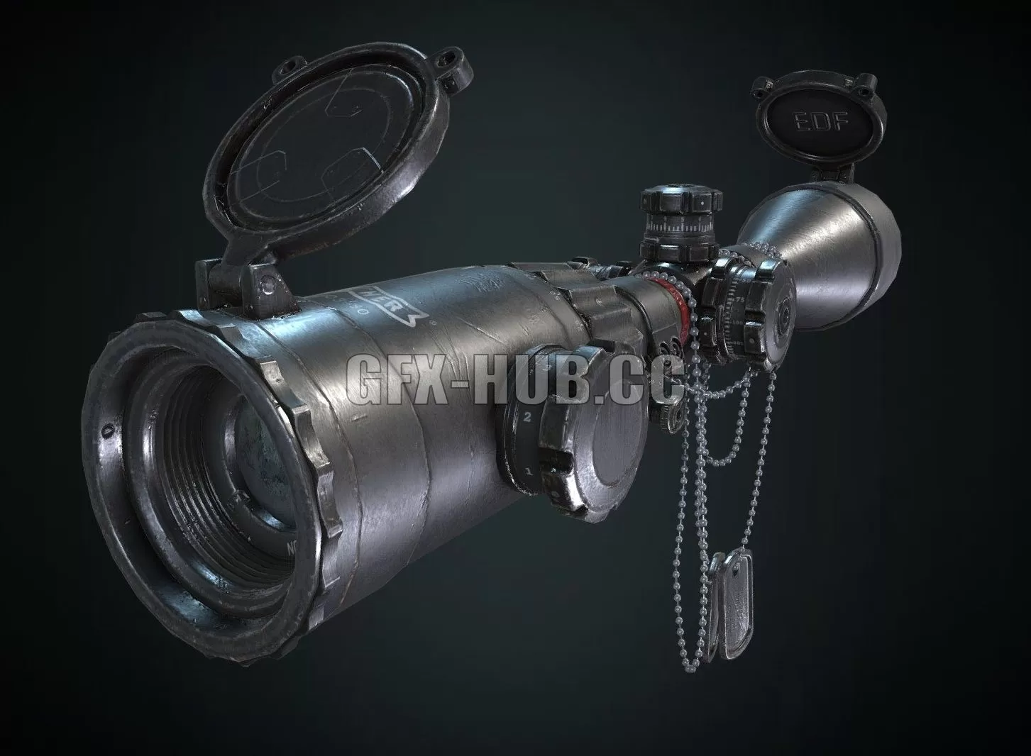 PBR Game 3D Model – Scope