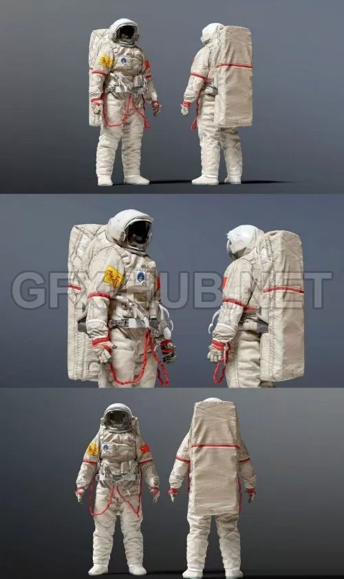 PBR Game 3D Model – SPACESUIT China Feitian